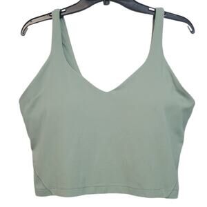 Lululemon Align Tank Top Grey Sage Green 14 EUC w/ Pads